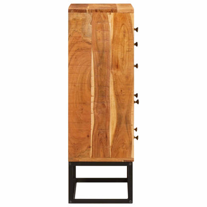 vidaXL Chest of Drawer Natural 55 x 30 x 90 cm Solid Acacia Wood