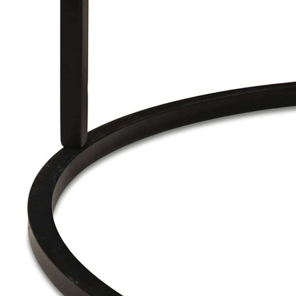 vidaXL Nesting Coffee Tables 3 pcs Black Solid Mango Wood and Steel