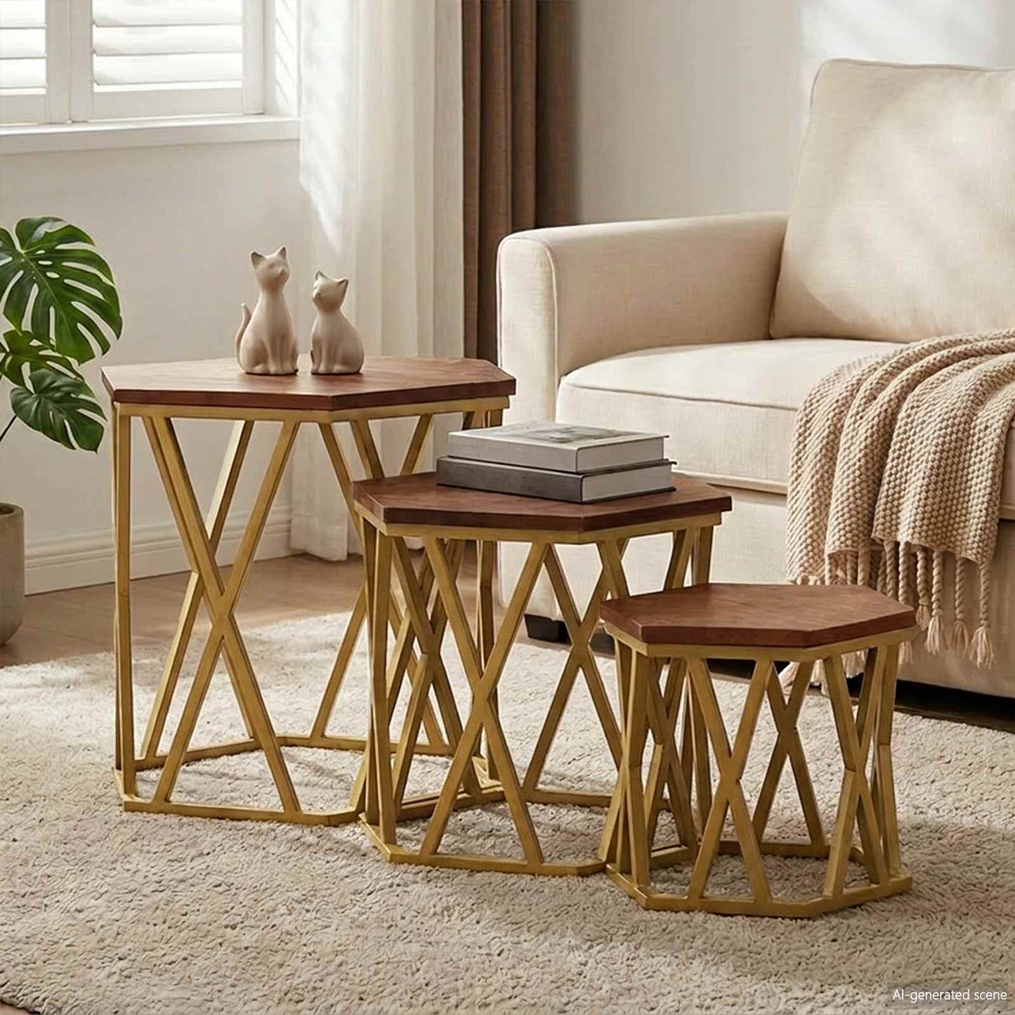 vidaXL Coffee Tables Brown 55 x 55 x 50 cm Solid Mango Wood