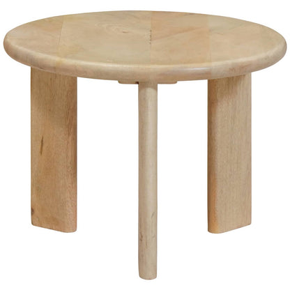 vidaXL Nesting Coffee Tables 3 pcs Black Solid Mango Wood