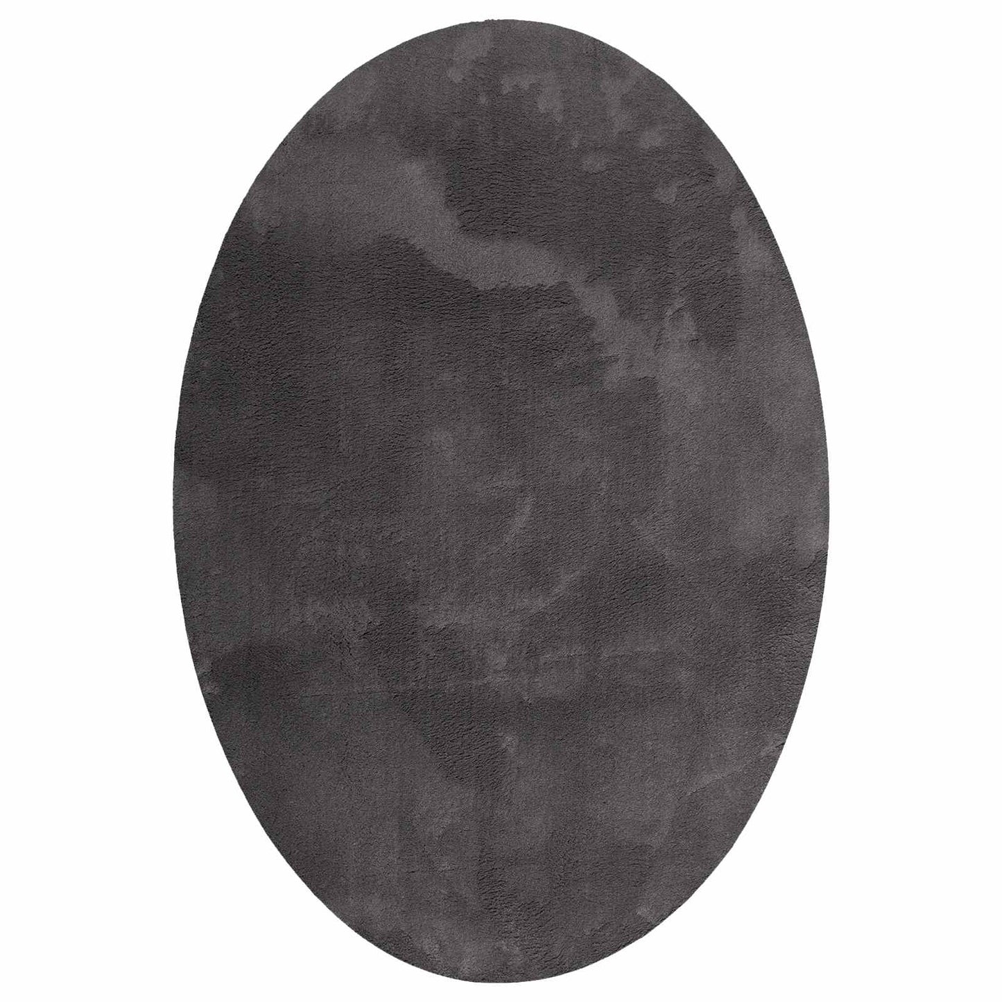 vidaXL Area Rugs Oval HUARTE Anthracite 120 x 170 cm 100% Polyester