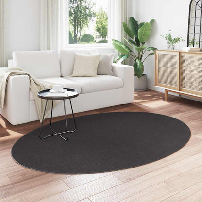vidaXL Area Rugs Oval HUARTE Anthracite 140 x 200 cm 100% Polyester