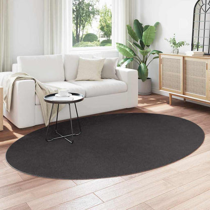 vidaXL Area Rugs Oval HUARTE Anthracite 160 x 230 cm 100% Polyester