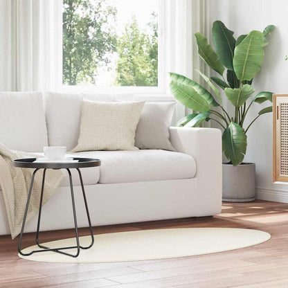 vidaXL Area Rugs Oval HUARTE Cream 80 x 150 cm 100% Polyester
