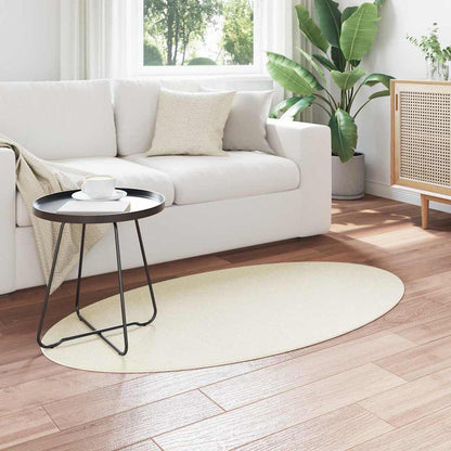 vidaXL Area Rugs Oval HUARTE Cream 80 x 150 cm 100% Polyester