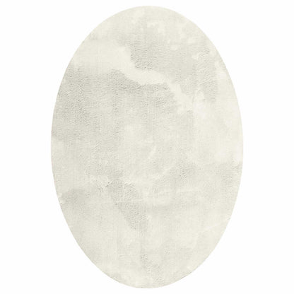 vidaXL Area Rugs Oval HUARTE Cream 140 x 200 cm 100% Polyester