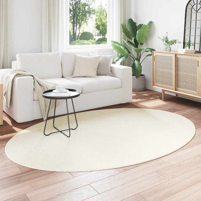 vidaXL Area Rugs Oval HUARTE Cream 160 x 230 cm 100% Polyester