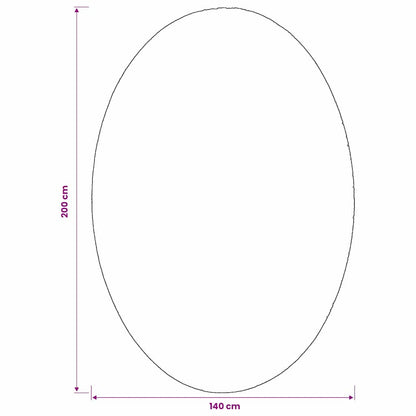vidaXL Area Rugs Oval HUARTE Sand 140 x 200 cm 100% Polyester