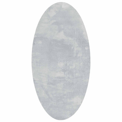 vidaXL Area Rugs Oval HUARTE Grey 80 x 150 cm 100% Polyester
