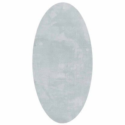 vidaXL Area Rugs Oval HUARTE Grey 100 x 200 cm 100% Polyester