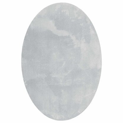 vidaXL Area Rugs Oval HUARTE Grey 160 x 230 cm 100% Polyester