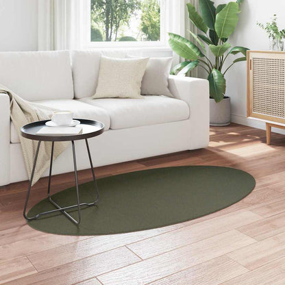 vidaXL Area Rugs Oval HUARTE Forest Green 80 x 150 cm 100% Polyester