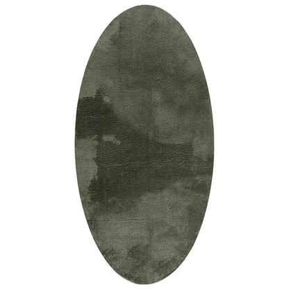 vidaXL Area Rugs Oval HUARTE Forest Green 80 x 150 cm 100% Polyester