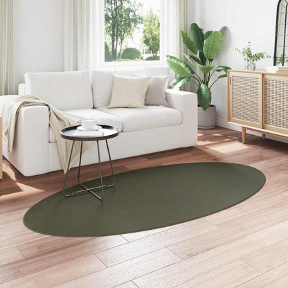 vidaXL Area Rugs Oval HUARTE Forest Green 100 x 200 cm 100% Polyester