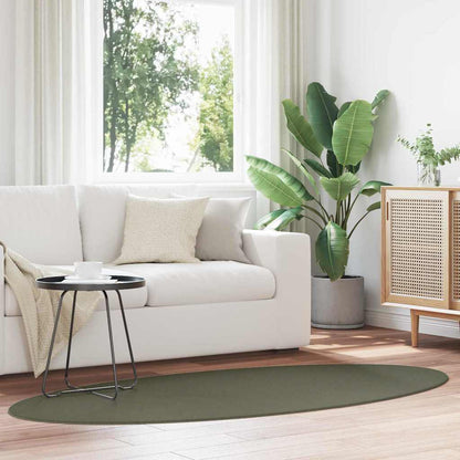 vidaXL Area Rugs Oval HUARTE Forest Green 170 x 120 cm 100% Polyester