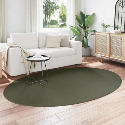 vidaXL Area Rugs Oval HUARTE Forest Green 160 x 230 cm 100% Polyester