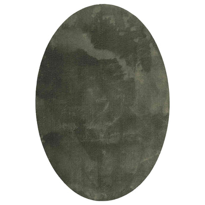 vidaXL Area Rugs Oval HUARTE Forest Green 160 x 230 cm 100% Polyester