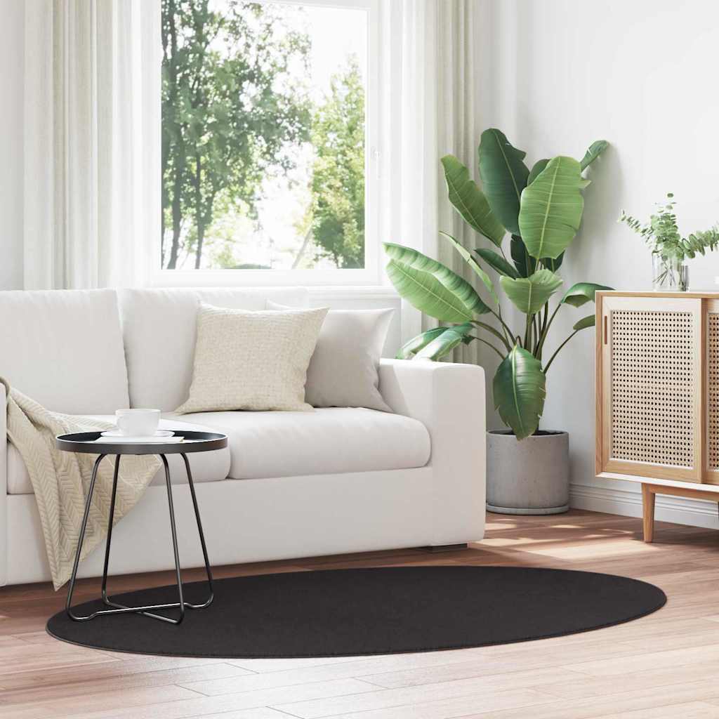 vidaXL Carpet HUARTE Black 100 x 200 cm 100% Polyester