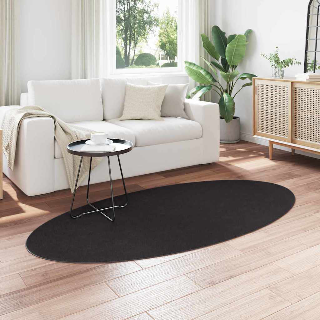 vidaXL Carpet HUARTE Black 100 x 200 cm 100% Polyester