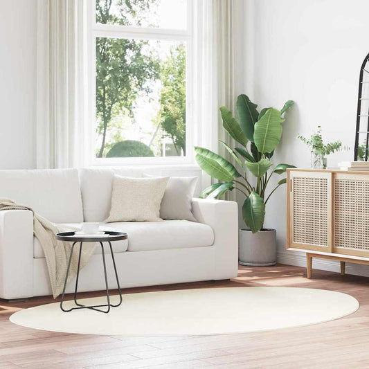 vidaXL Area Rugs HUARTE Cream 140 x 200 cm Polyester