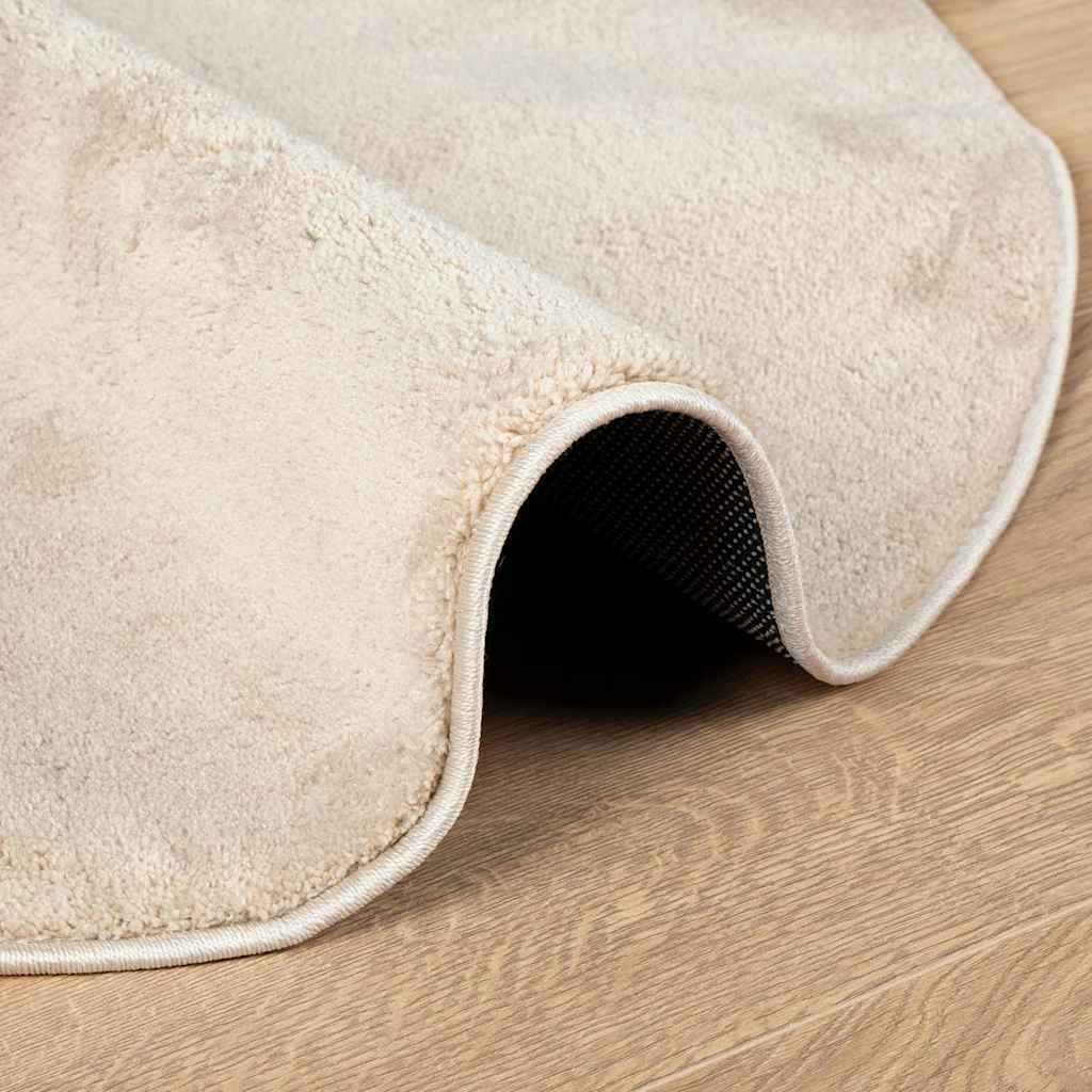 vidaXL Area Rugs HUARTE Beige 140 x 200 cm Polyester