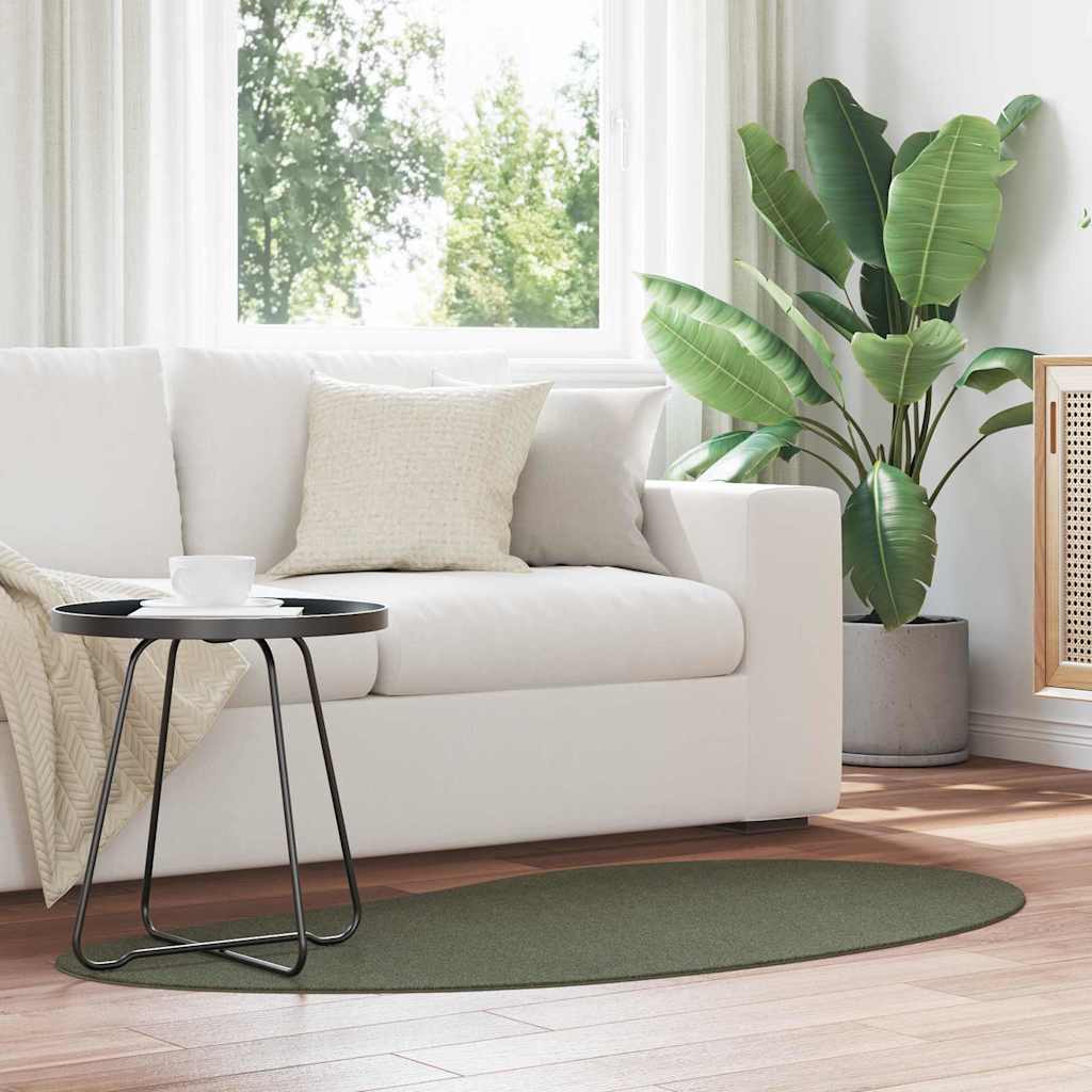 vidaXL Carpet HUARTE Forest green 80 x 150 cm Polyester
