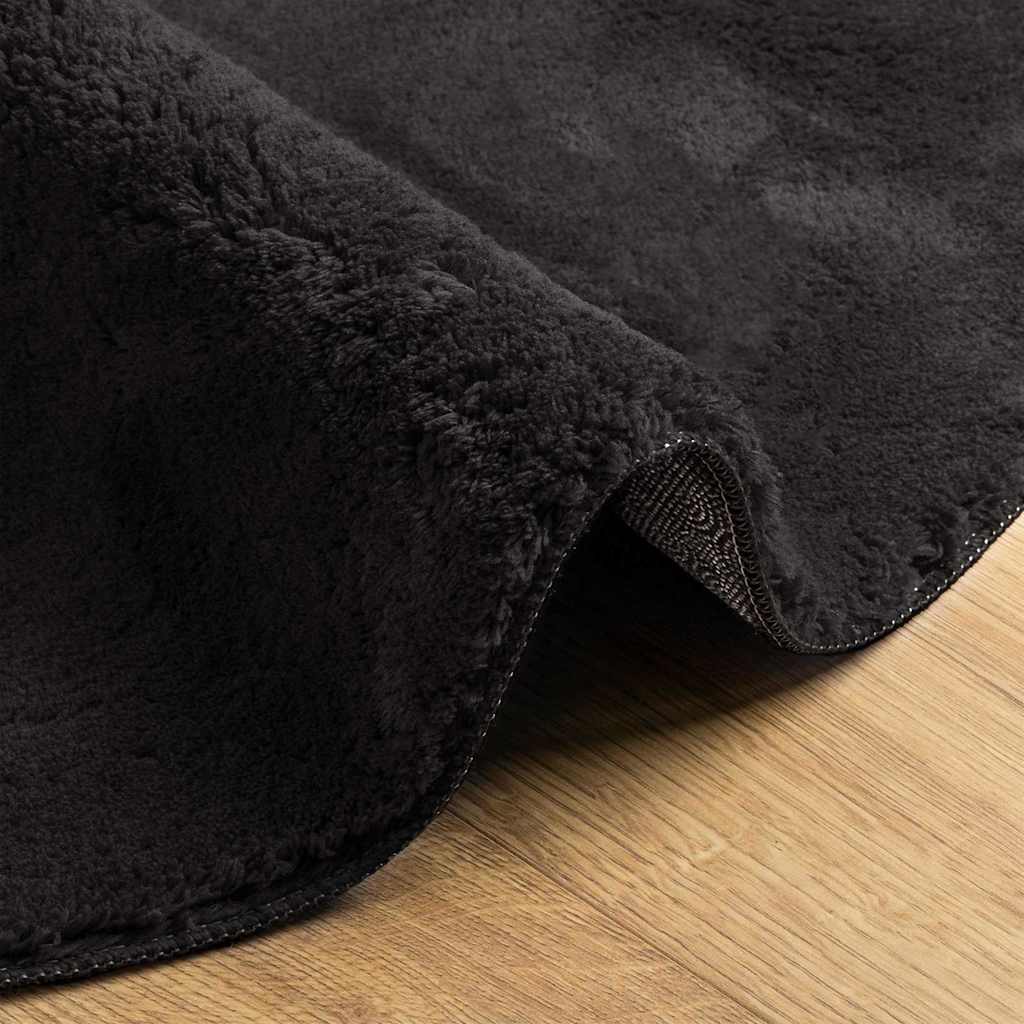 vidaXL Carpet HUARTE Black 80 x 150 cm Polyester