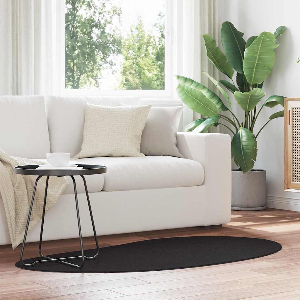 vidaXL Carpet HUARTE Black 80 x 150 cm Polyester