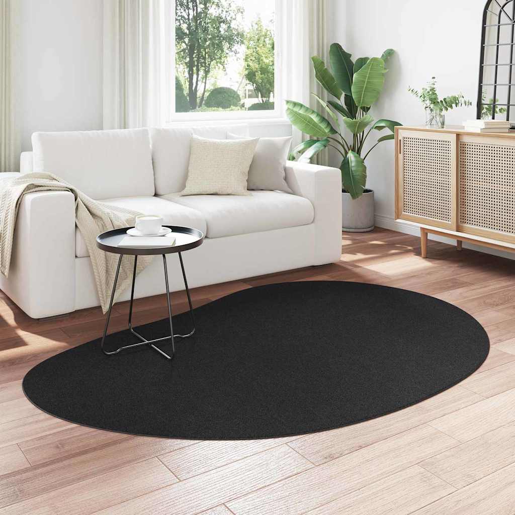 vidaXL Area Rugs HUARTE Black 140 x 200 cm Polyester