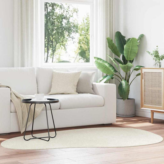 vidaXL Area Rugs HUARTE Cream 140 x 200 cm Polyester
