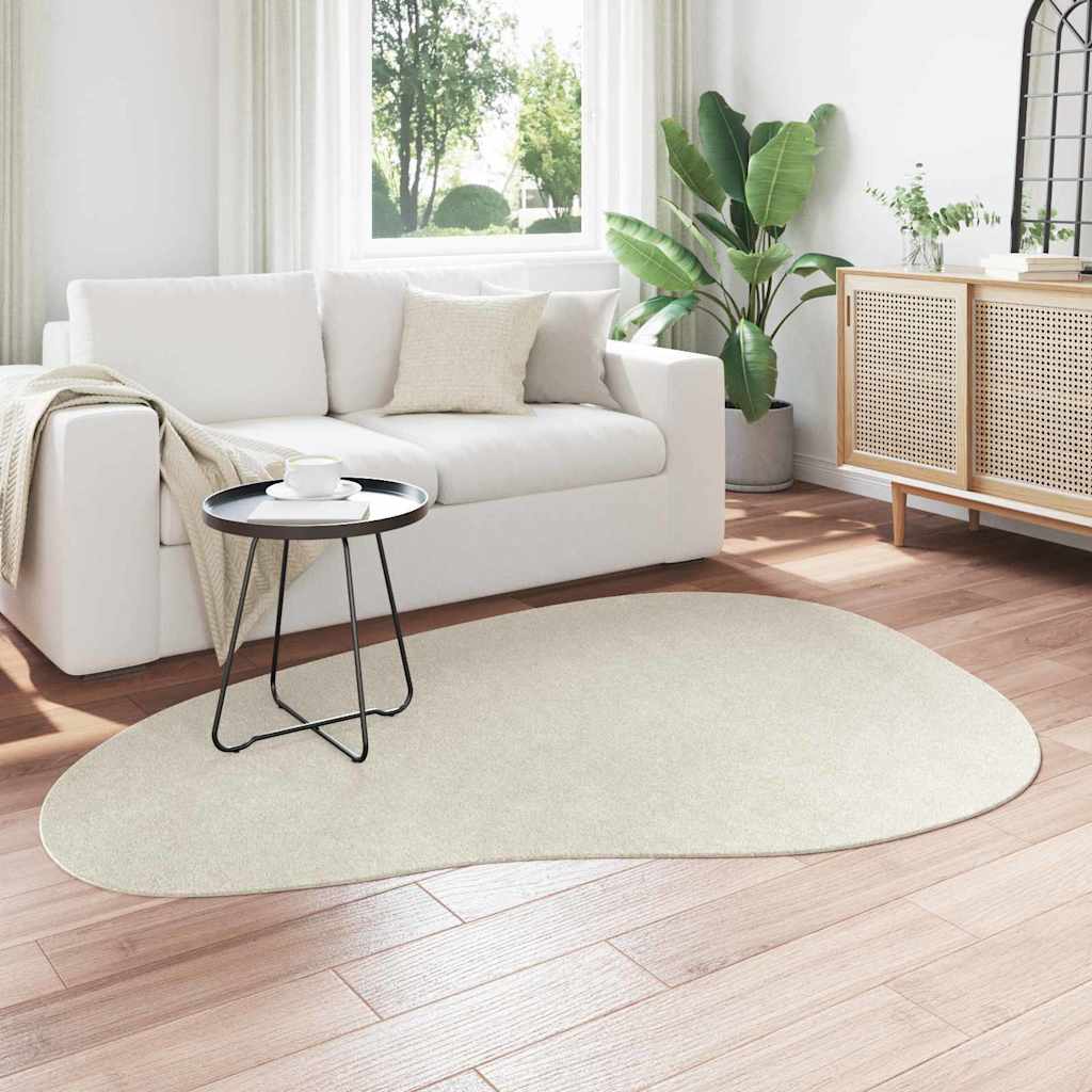 vidaXL Area Rugs HUARTE Cream 140 x 200 cm Polyester