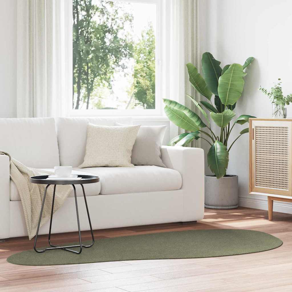vidaXL Carpet HUARTE Forest green 100 x 200 cm Polyester