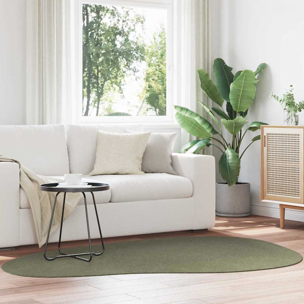 vidaXL Carpet HUARTE Forest green 140 x 200 cm Polyester