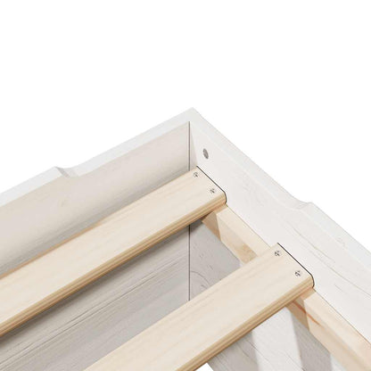 vidaXL Bed Frame No Mattress Stackable White 75x190 cm Small Single Solid Wood