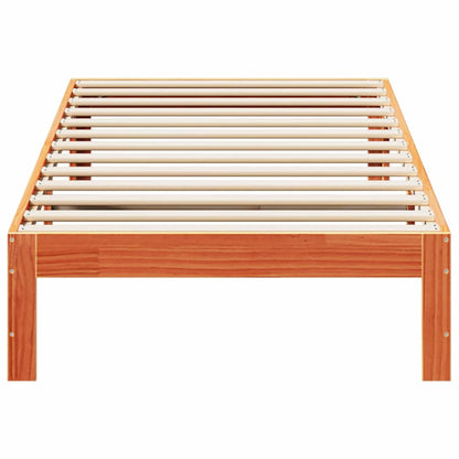 vidaXL Bed Frame without Mattress Wax Brown 80x200 cm Solid Wood Pine