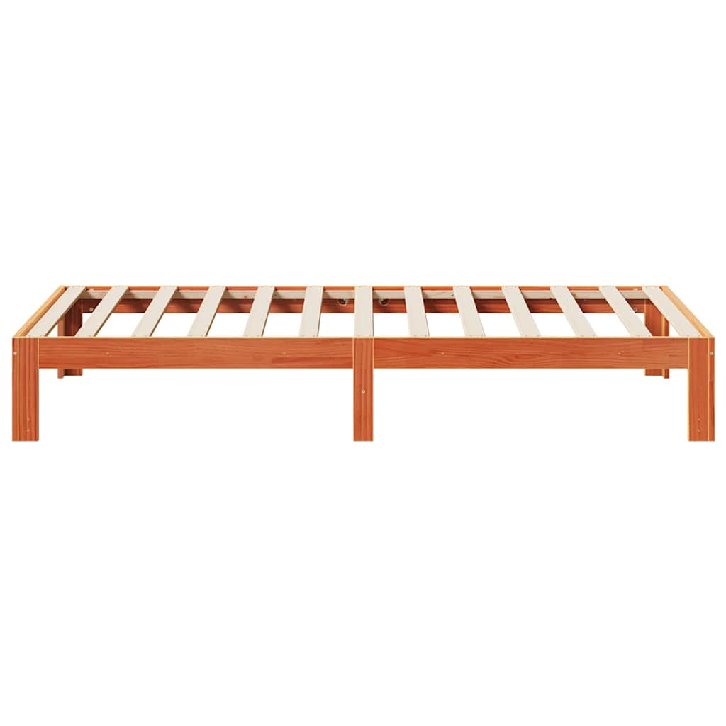 vidaXL Bed Frame without Mattress Wax Brown 80x200 cm Solid Wood Pine