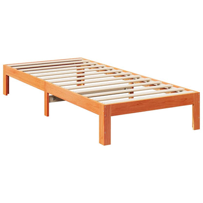 vidaXL Bed Frame without Mattress Wax Brown 80x200 cm Solid Wood Pine