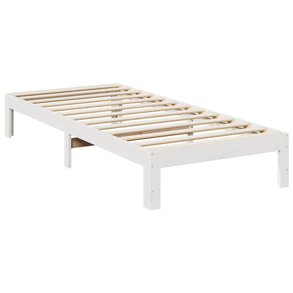 vidaXL Bed Frame without Mattress White 90x200 cm Solid Wood Pine