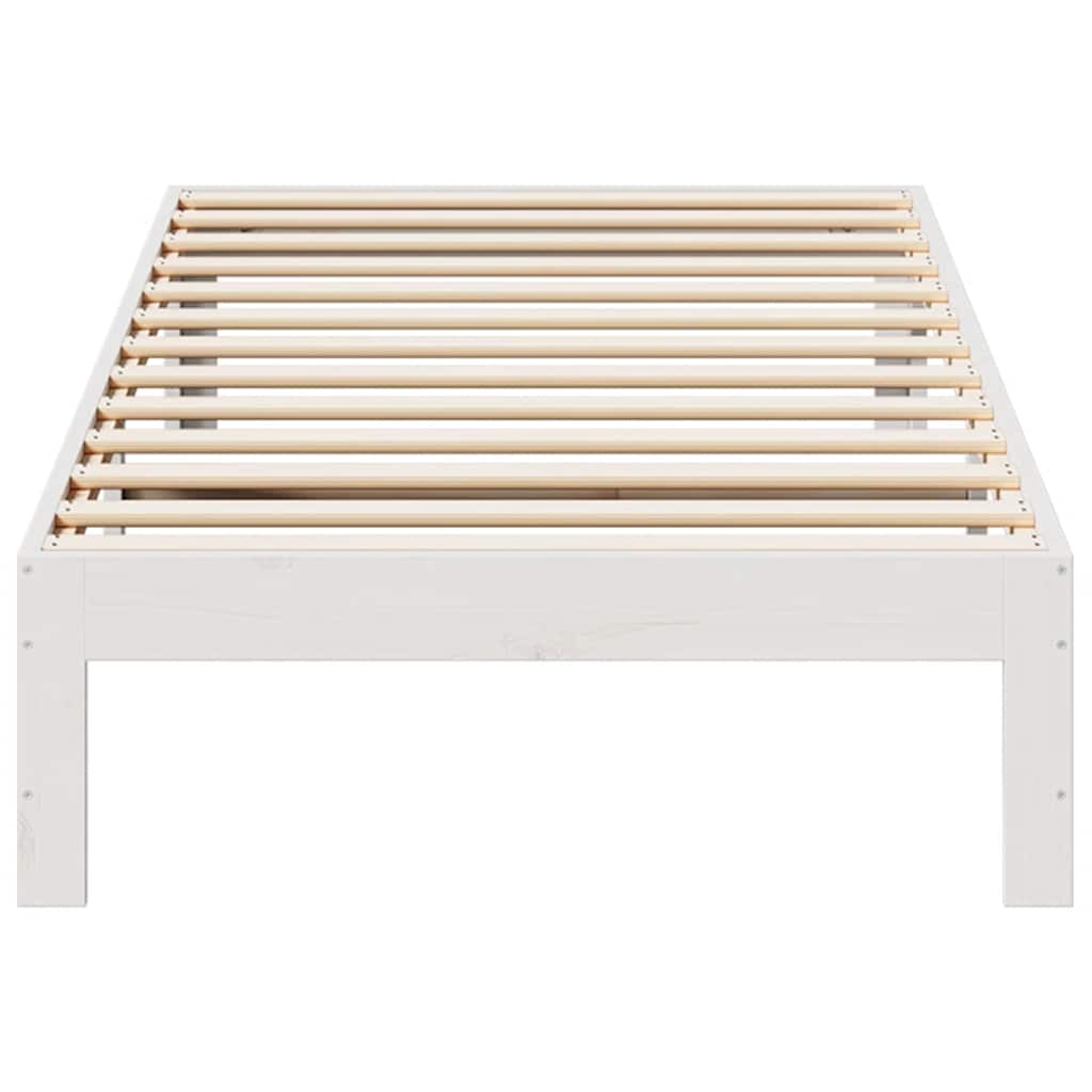 vidaXL Bed Frame without Mattress White 90x200 cm Solid Wood Pine