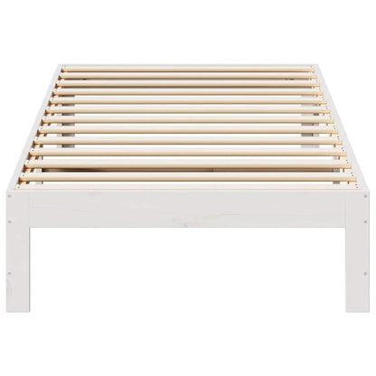 vidaXL Bed Frame without Mattress White 90x200 cm Solid Wood Pine