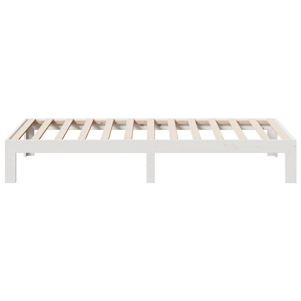 vidaXL Bed Frame without Mattress White 90x200 cm Solid Wood Pine