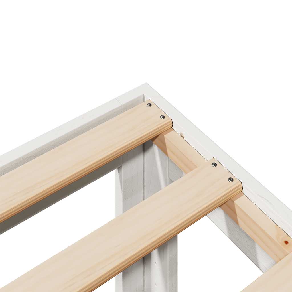 vidaXL Bed Frame without Mattress White 90x200 cm Solid Wood Pine