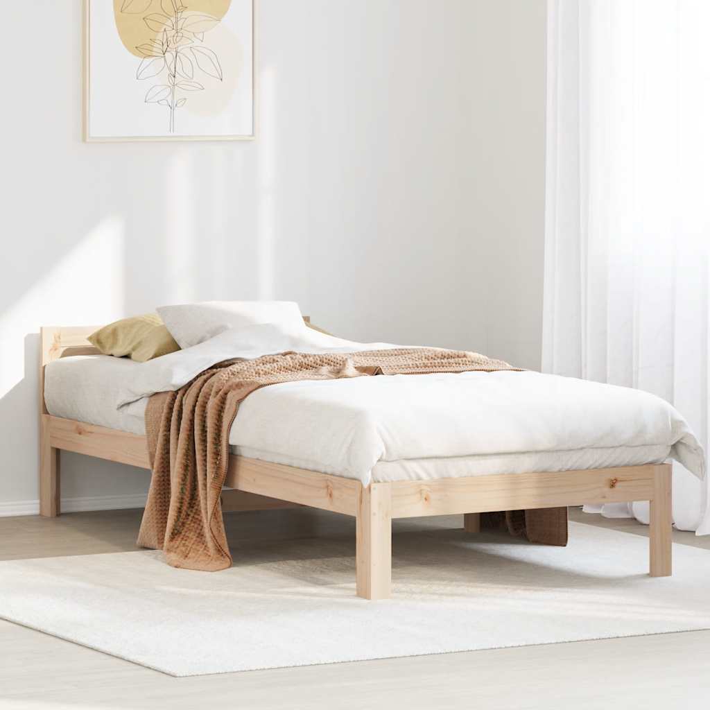 vidaXL Bed Frame without Mattress 90x200 cm Solid Wood Pine