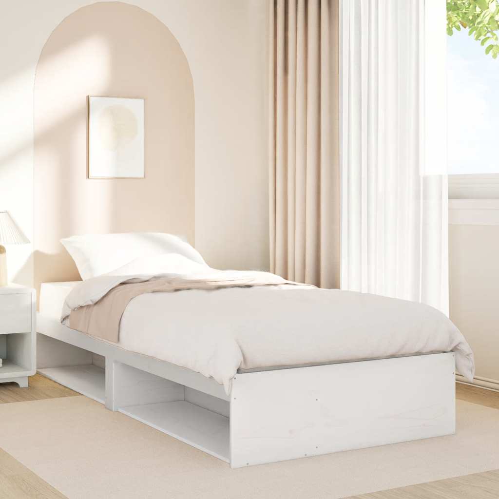 vidaXL Day Bed without Mattress White 100x200 cm Solid Wood Pine