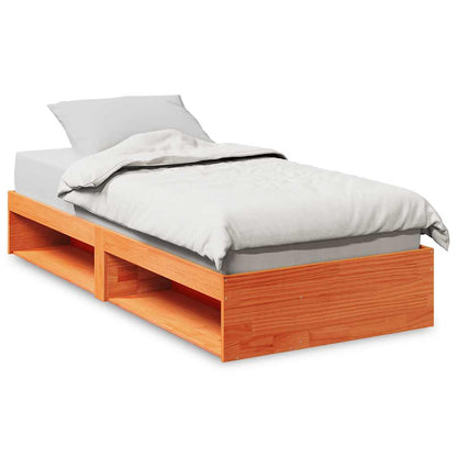 vidaXL Day Bed without Mattress Wax Brown 100x200 cm Solid Wood Pine