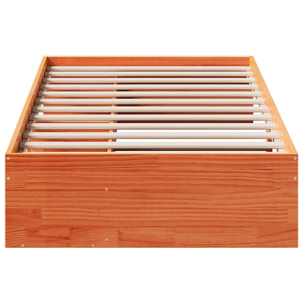 vidaXL Day Bed without Mattress Wax Brown 90x200 cm Solid Wood Pine