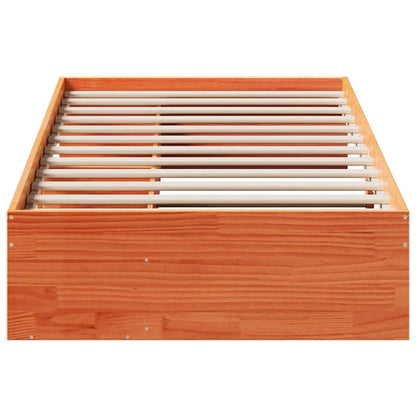 vidaXL Day Bed without Mattress Wax Brown 90x200 cm Solid Wood Pine