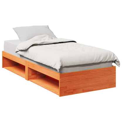 vidaXL Day Bed without Mattress Wax Brown 90x200 cm Solid Wood Pine