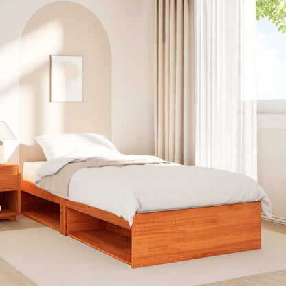 vidaXL Day Bed without Mattress Wax Brown 90x190 cm Solid Wood Pine