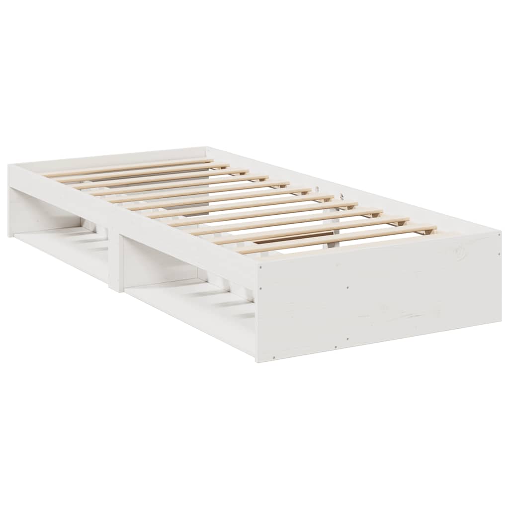 vidaXL Day Bed without Mattress White 75x190 cm Solid Wood Pine